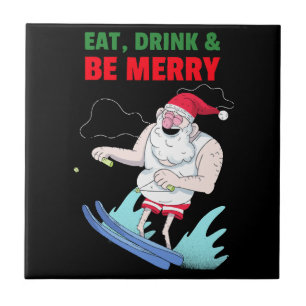 Eet, Drink & Wees Vrolijk Kerstmis Tegeltje