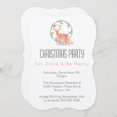 Eet, drink, wees vrolijk rendier Kerstfeest Kaart (Voorkant / Achterkant)