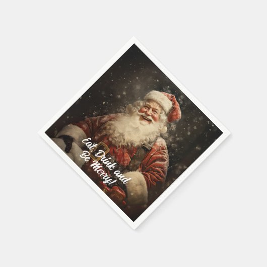 Eet Drink Wees vrolijk Sinterklaas Kerstmis Servet (Hoek)