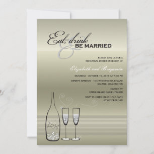 Eet Drink worden getrouwd Champagne repetitie dine Kaart