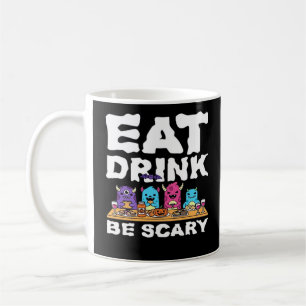 Eet Drink Wordt Schrikbarend Monster Halloween Cre Koffiemok