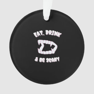 Eet Drink Wordt Schrikwekkend Vampier Minimalistis Ornament
