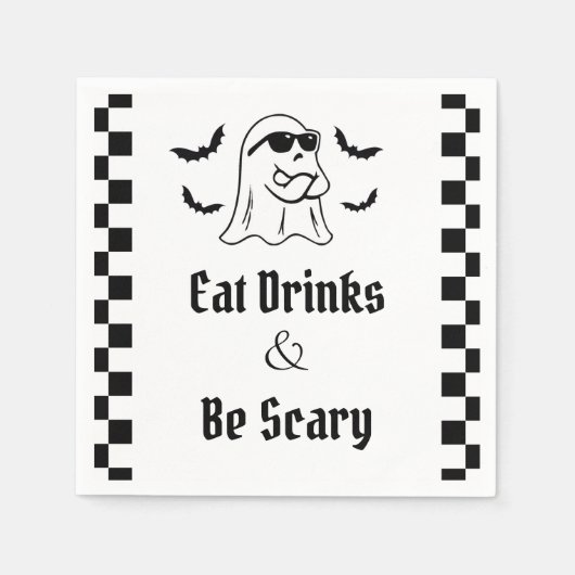 Eet Drinken & Wees eng Halloween Party Servet (Voorkant)
