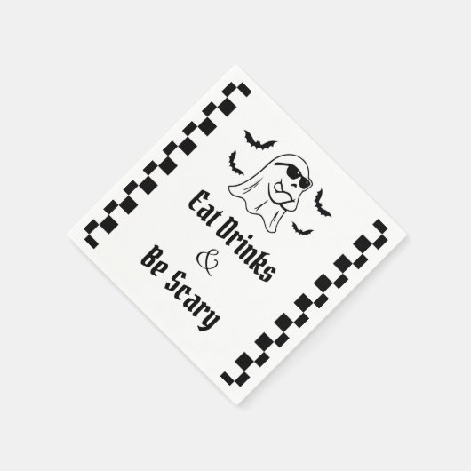 Eet Drinken & Wees eng Halloween Party Servet (Hoek)