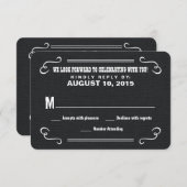 Eet Drinkt & RSVP Westerse jute huwelijksreactieka (Voorkant / Achterkant)