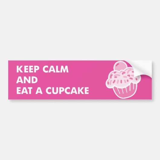 Eet een Cupcake-bumpersticker Bumpersticker (Voorkant)