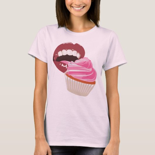 Eet een Cupcake T-shirt (Voorkant)