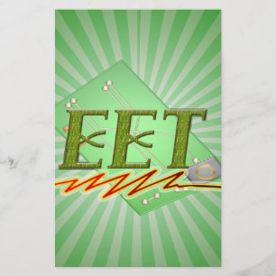 EET - ELEKTRISCHE LOGO VAN DE TECHTSCIRCUIT BRIEFPAPIER