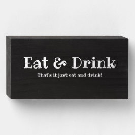 Eet en Drink Houten Kist Print