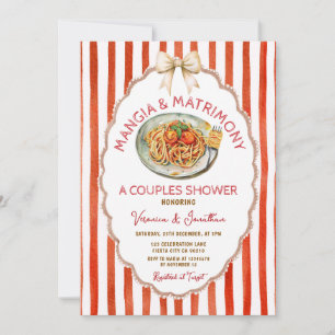 Eet en Huwelijk Italiaans Pasta Koppels Bruidsfees Kaart