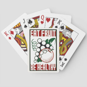 Eet fruit - wees gezond - WPA Poster - Promotie Pokerkaarten