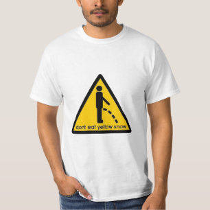 'EET GEEN GEEL SNEEUW' FUNNY SNOWBOARD SKI T-SHIRT