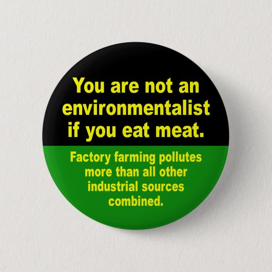 Eet geen vlees ronde button 5,7 cm (Voorkant)