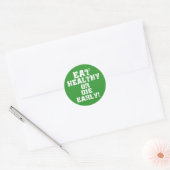Eet gezond ronde sticker (Envelop)