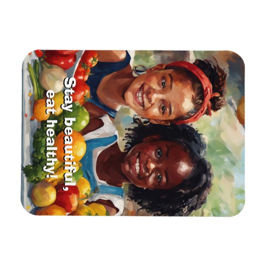 Eet gezonde flexibele magneet (Horizontaal)