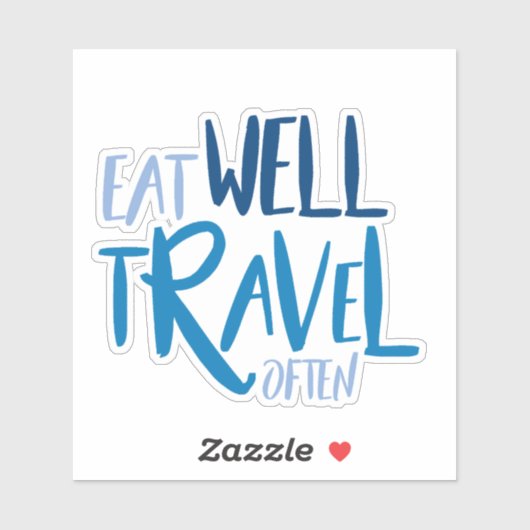 Eet goed reizen vaak Sticker (Vel)