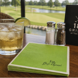 Eet. Golf. Herhaal. Clubhuisrecepties Groen Servet