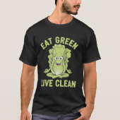 Eet groen, leef schoon t-shirt (Voorkant)