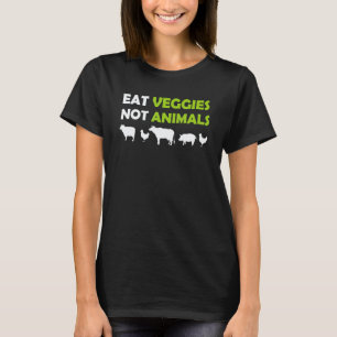 Eet Groenten Niet Dieren Vegan Dier T-shirt