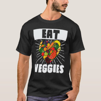 Eet Groenten Vegan Vegetarisch Groente Plantaardig T-shirt