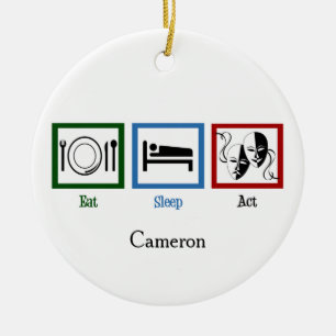 Eet het Akte van de Slaap Keramisch Ornament