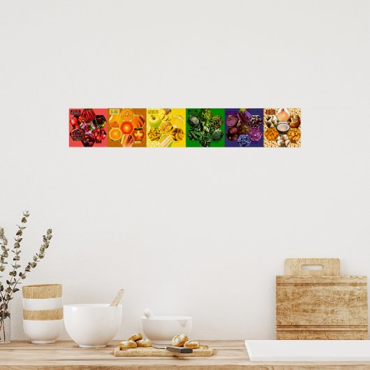Eet het Poster van de regenboogherinnering (Keuken)
