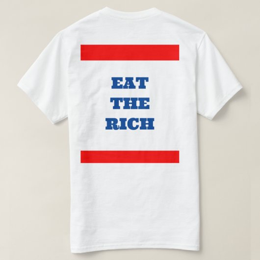 Eet het rijke #2 T-shirt (Design achterkant)