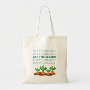 Eet het seizoen Duurzaam leven Canvas tas