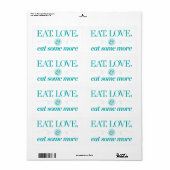 Eet, hou en eet meer etiket (Full Sheet)