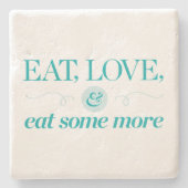 Eet, hou en eet meer stenen onderzetter (Voorkant)