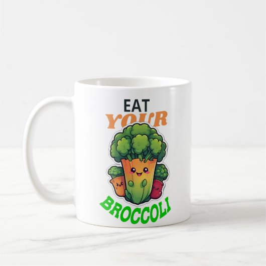 Eet je broccoli op koffiemok (Links)