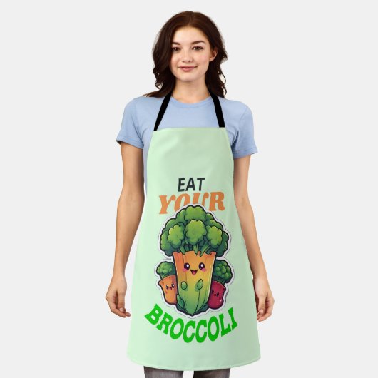 Eet je broccoli op schort (Gedragen)