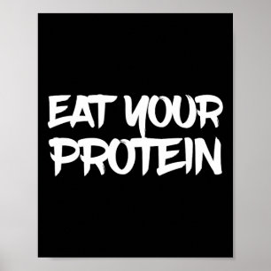 Eet je eiwit Eiwit Spieropbouw Fitness B Poster