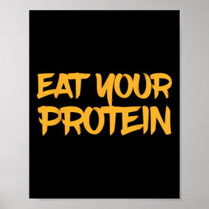 Eet Je Eiwit Eiwit Spieropbouw Fitness B Poster