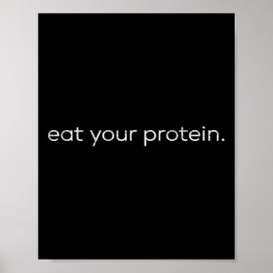 Eet Je Eiwit Gym Quote Bodybuilding Workout Mo Poster