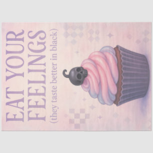 Eet je gevoelens Gothic Cupcake Decoupage Gothic Tissuepapier