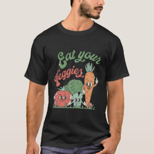 Eet je groenten Boeren Markt Vegan Vegetarisch V T-shirt