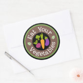 Eet je groenten leuk word art sticker (Envelop)