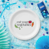 Eet je groenten papieren bordje (Feest)