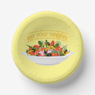 Eet je groenten Quote verse salade mix kom