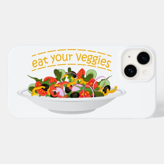 Eet je groenten Quote verse salade mix kom Case-Mate iPhone Case (Achterkant (horizontaal))