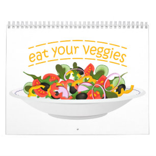 Eet je groenten Quote verse salade mix kom Kalender