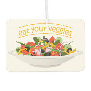 Eet je groenten Quote verse salade mix kom Luchtverfrisser