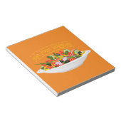 Eet je groenten Quote verse salade mix kom Notitieblok (Schuin)