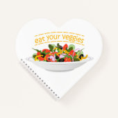 Eet je groenten Quote verse salade mix kom Notitieboek (Voorkant)