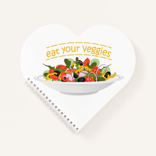 Eet je groenten Quote verse salade mix kom Notitieboek (Voorkant)