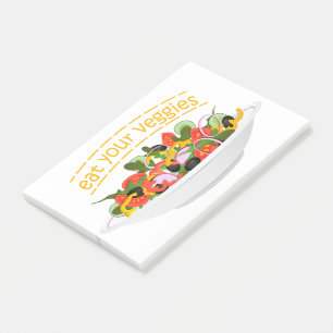 Eet je groenten Quote verse salade mix kom Post-it® Notes