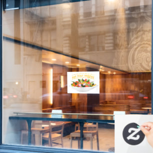 Eet je groenten Quote verse salade mix kom Raamsticker