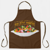 Eet je groenten Quote verse salade mix kom Schort (Voorkant)