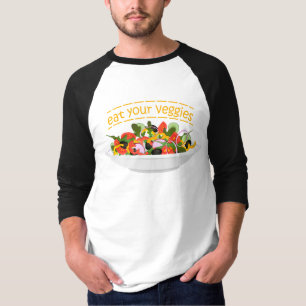 Eet je groenten Quote verse salade mix kom T-shirt